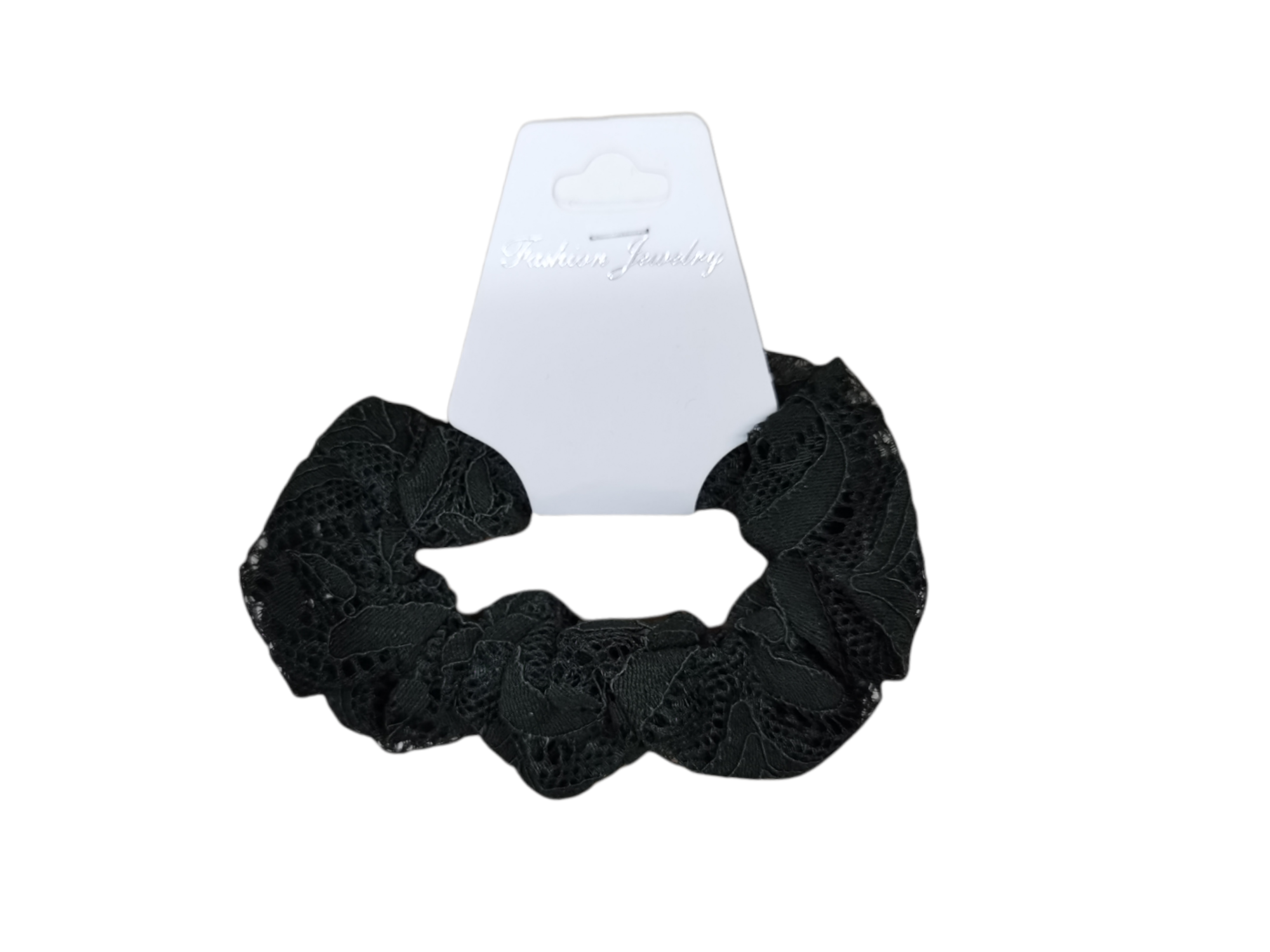 Chouchou élastique Scrunchie froufrou Dentelle (x12)