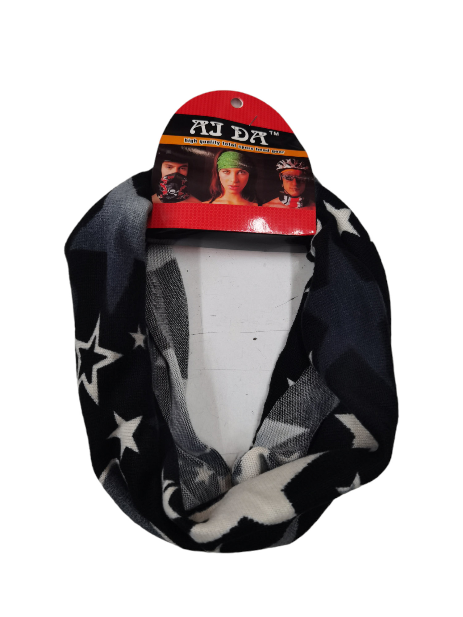 Snood 2-en-1 tour de cou Bandeau motif (x12)