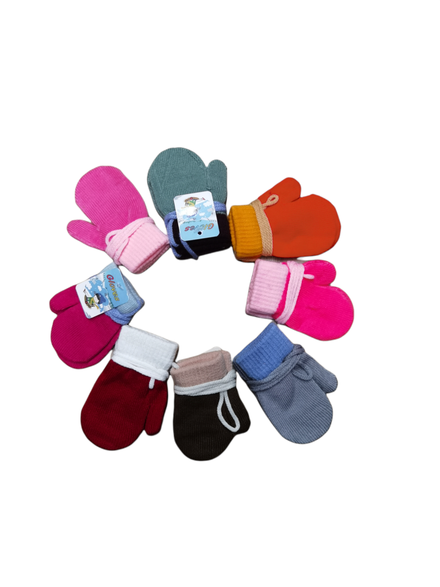 Gants moufles fourrées bébé 0/2ans (x12)