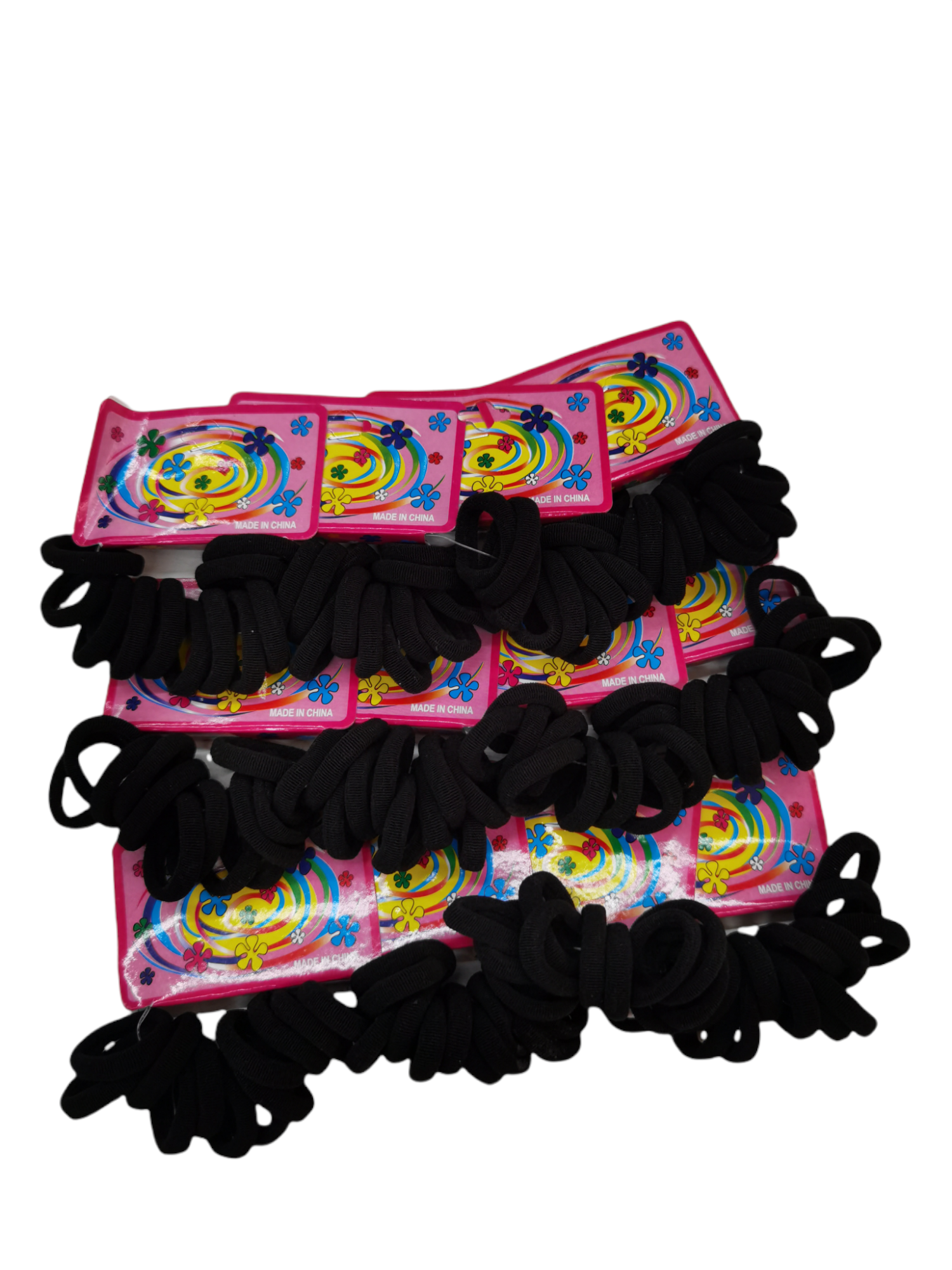 Paquet de 12 Élastiques noirs simples (2x12)