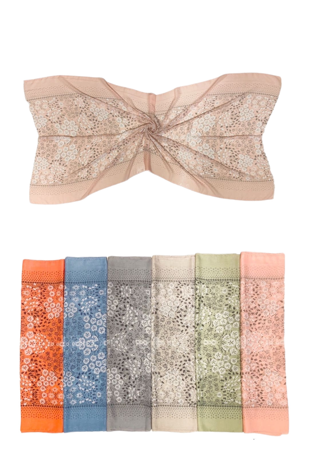 Foulard motif pissenlit (x12)