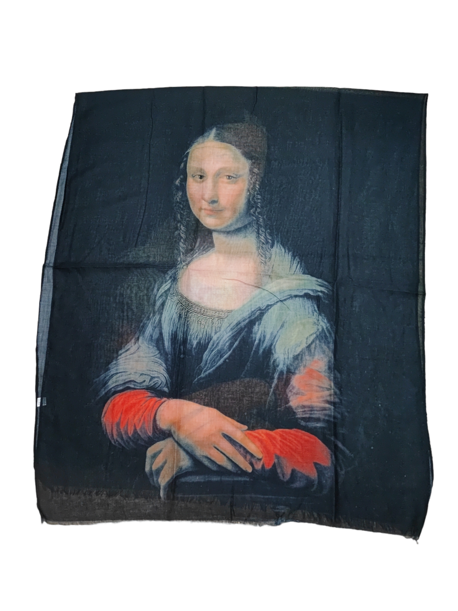 Foulard étole tableau Leonard de Vinci La Joconde (x3)