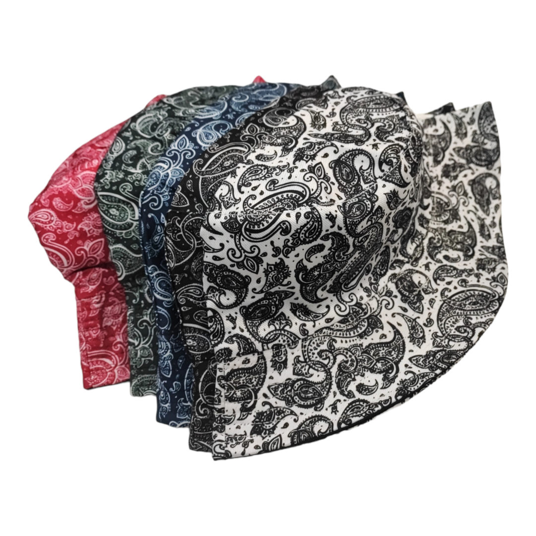 Chapeaux bob réversible motif paisley (x12)