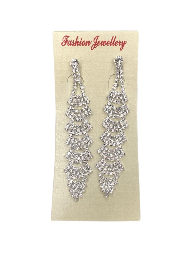 LOT DE 12 - Boucles d'oreilles glamour strass 2,00€/paire | Grossiste-pro