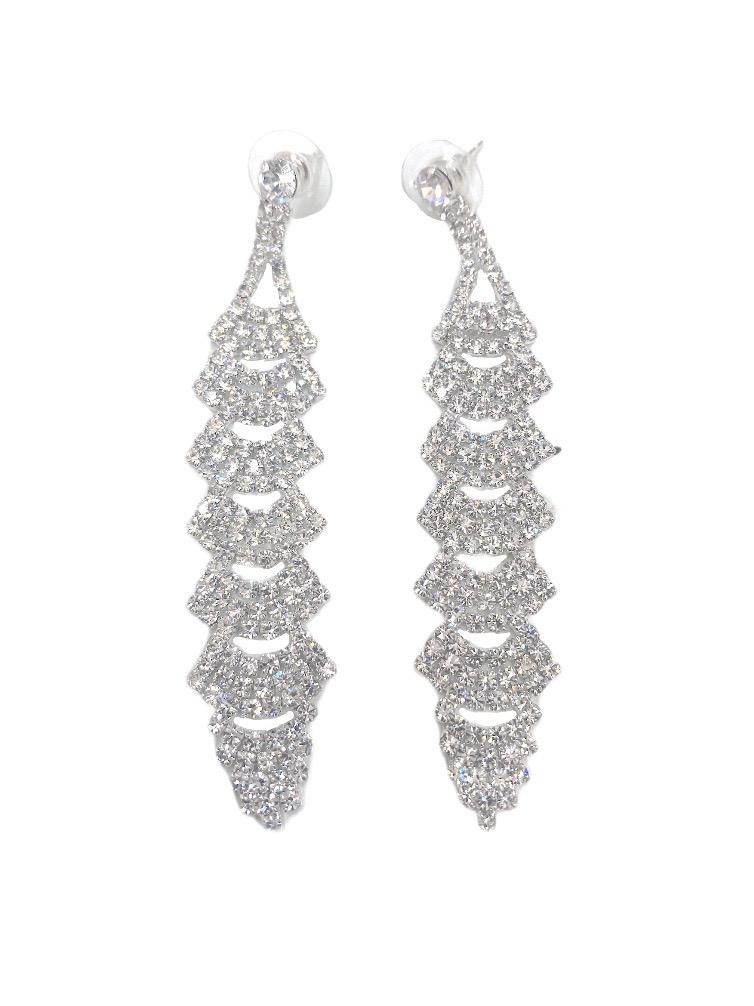 LOT DE 12 - Boucles d'oreilles glamour strass 2,00€/paire | Grossiste-pro