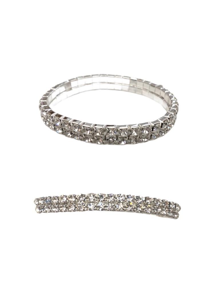 LOT DE 6 - Bracelet strass multirangs femme 2,00€/unité | Grossiste-pro