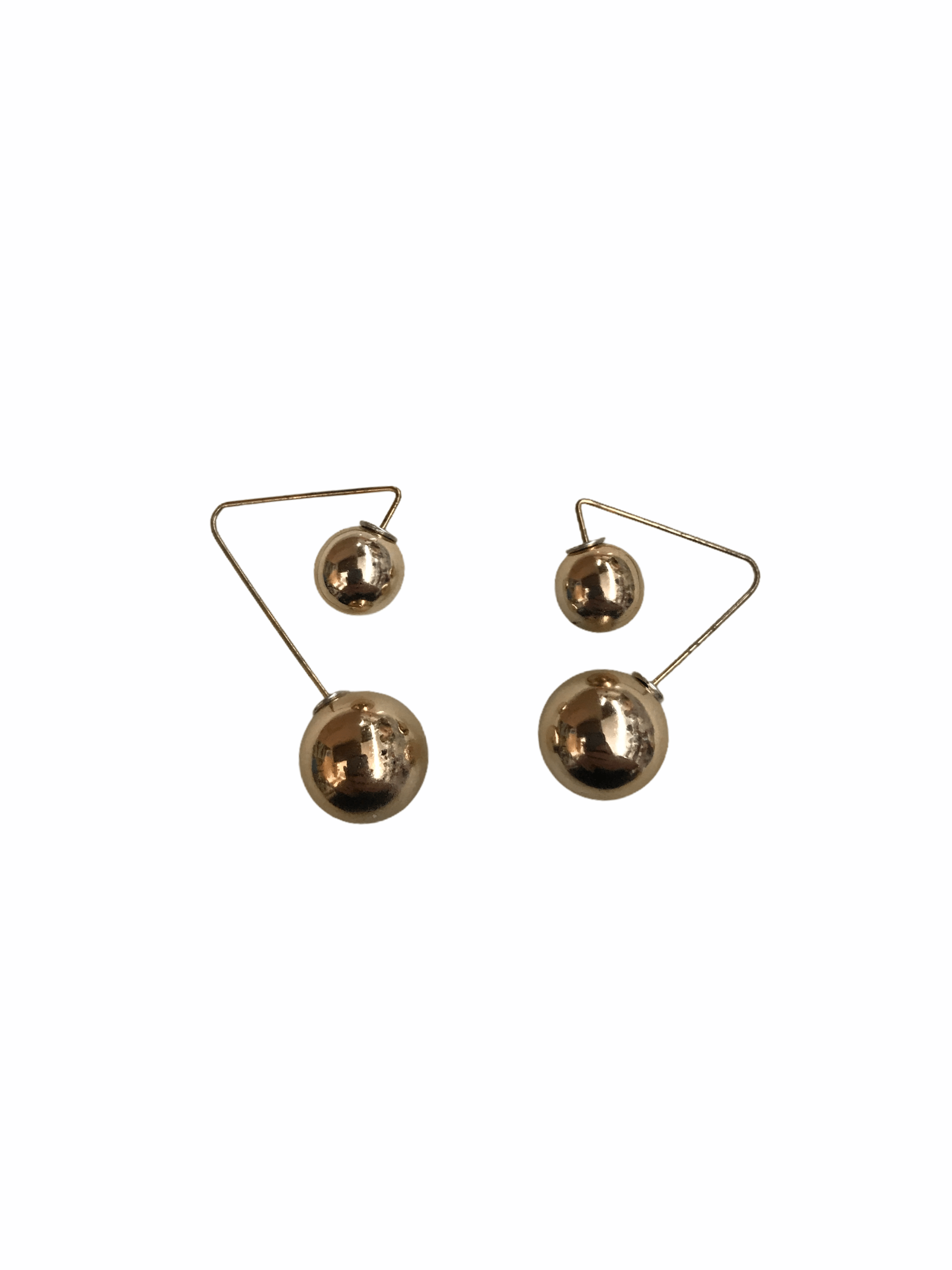LOT DE 12 - Boucles d'oreilles double perle dorée 0,62€/paire | Grossiste-pro