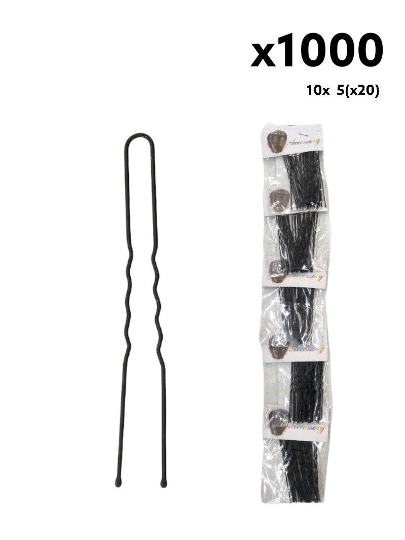 LOT DE 10 PLAQUES (x5) - Barrettes bobby pin Pinces Épingles cheveux chignon (x20) 0,20€/paquet | Grossiste-pro