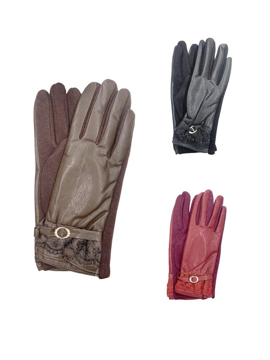 Gants pu froufrou (x12) 2,50€/paire | Grossiste-pro