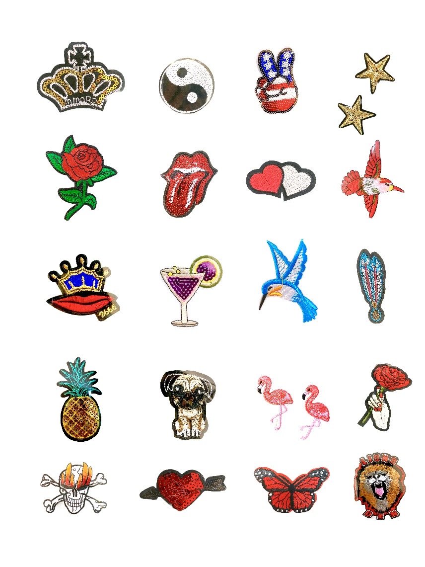 Ecusson brodé thermocollant (x12) 1,00€/unité | Grossiste-pro