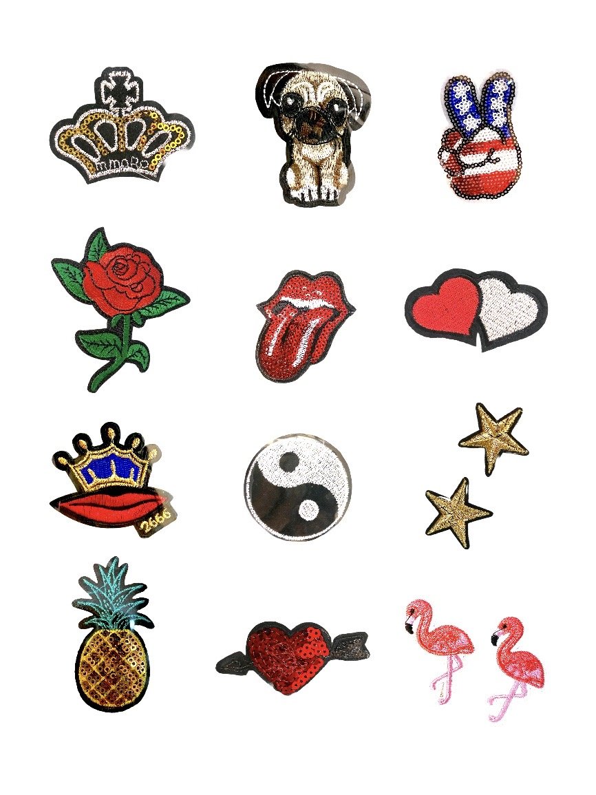 Ecusson brodé thermocollant (x12) 1,00€/unité | Grossiste-pro