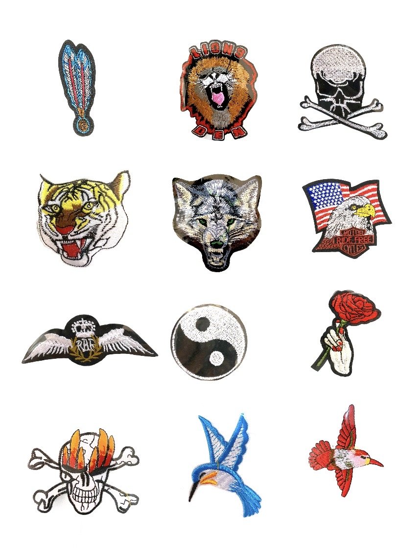 Ecusson brodé thermocollant (x12) 1,00€/unité | Grossiste-pro