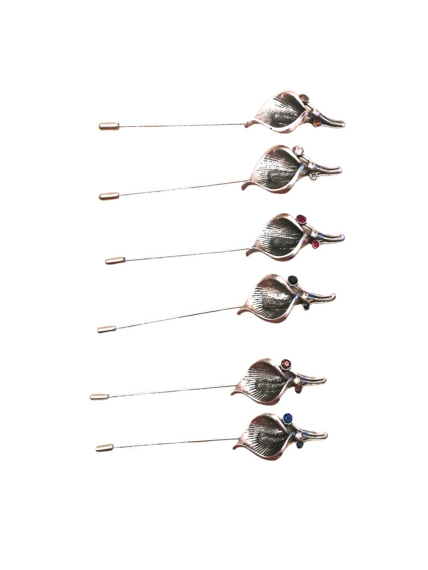 Broche épinglette fleur de lys (x6)