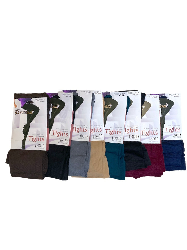 Collants couleurs mélangées opaque 180 deniers (x12)