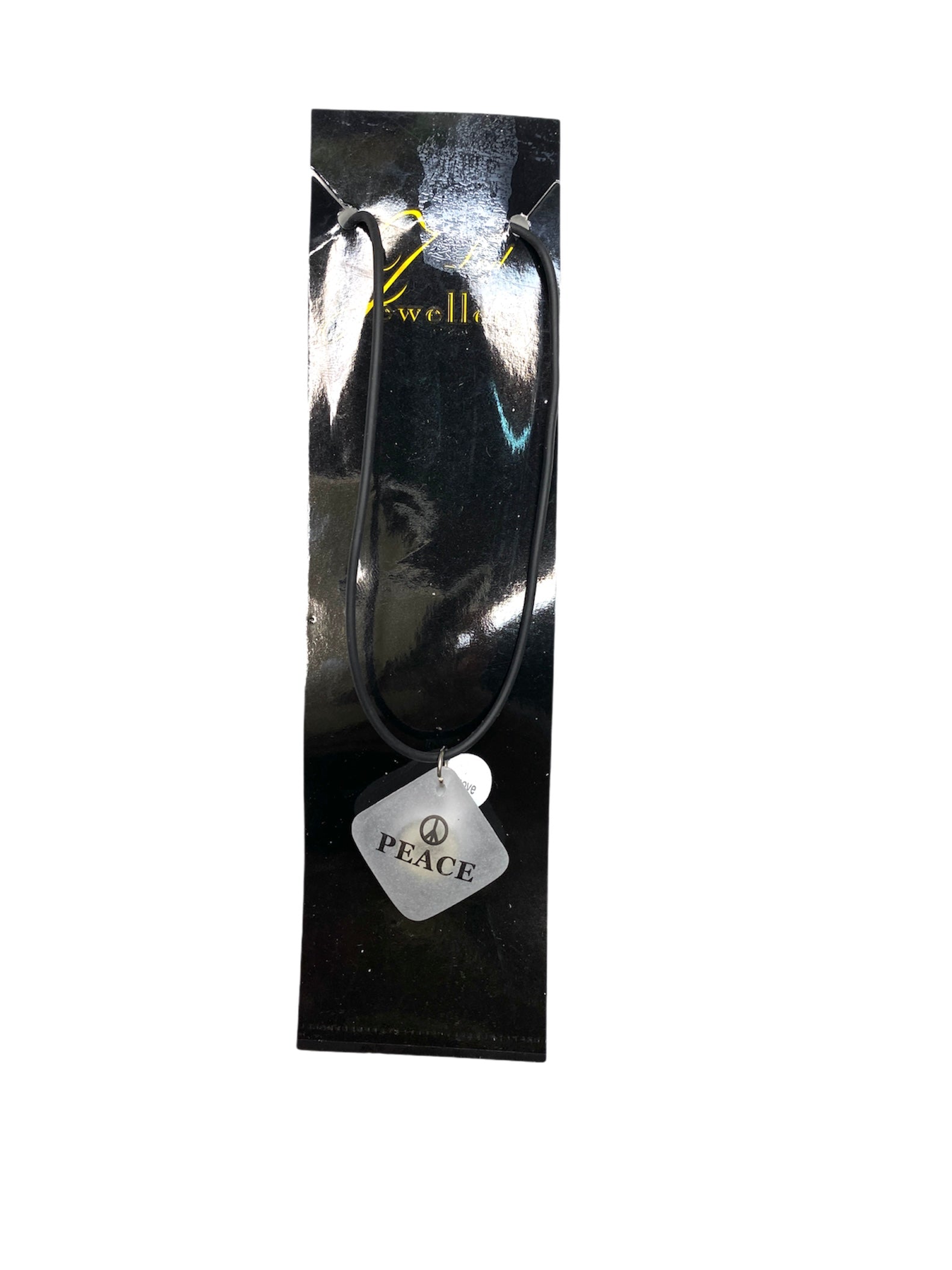 Collier pendentif translucide Peace (x24)