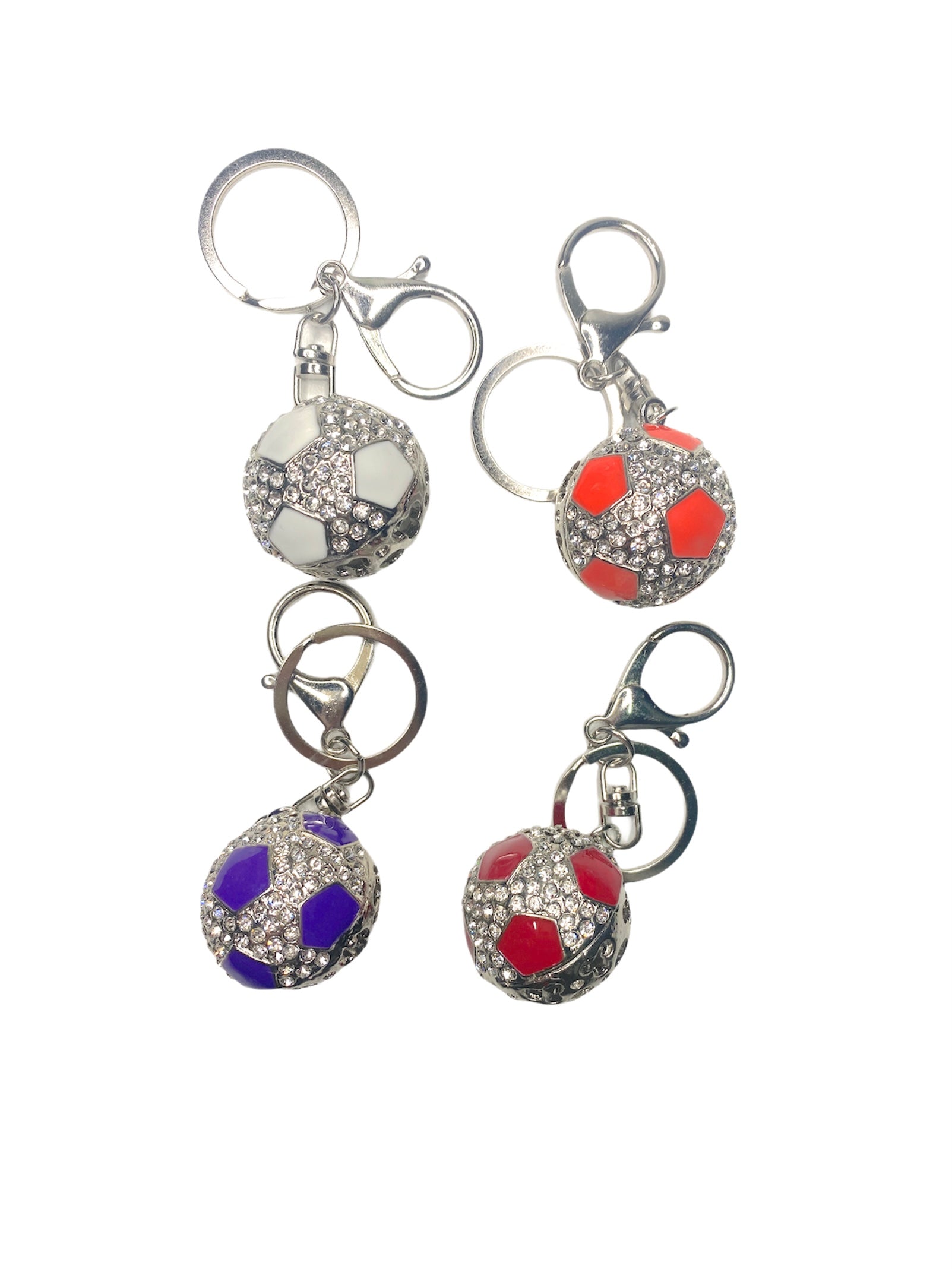 Porte-clé strass ballon foot (x12)
