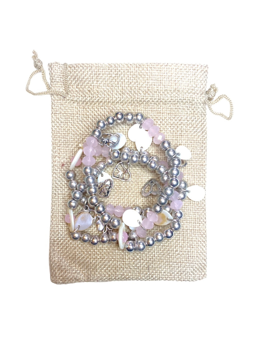 Bracelet fantaisie triple tour #2028-32