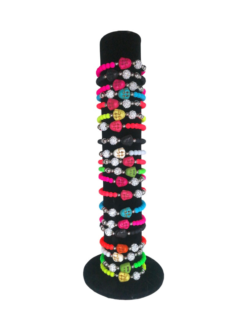 Pack Bracelet fantaisie fluo Buddha #PCB002 (x20)
