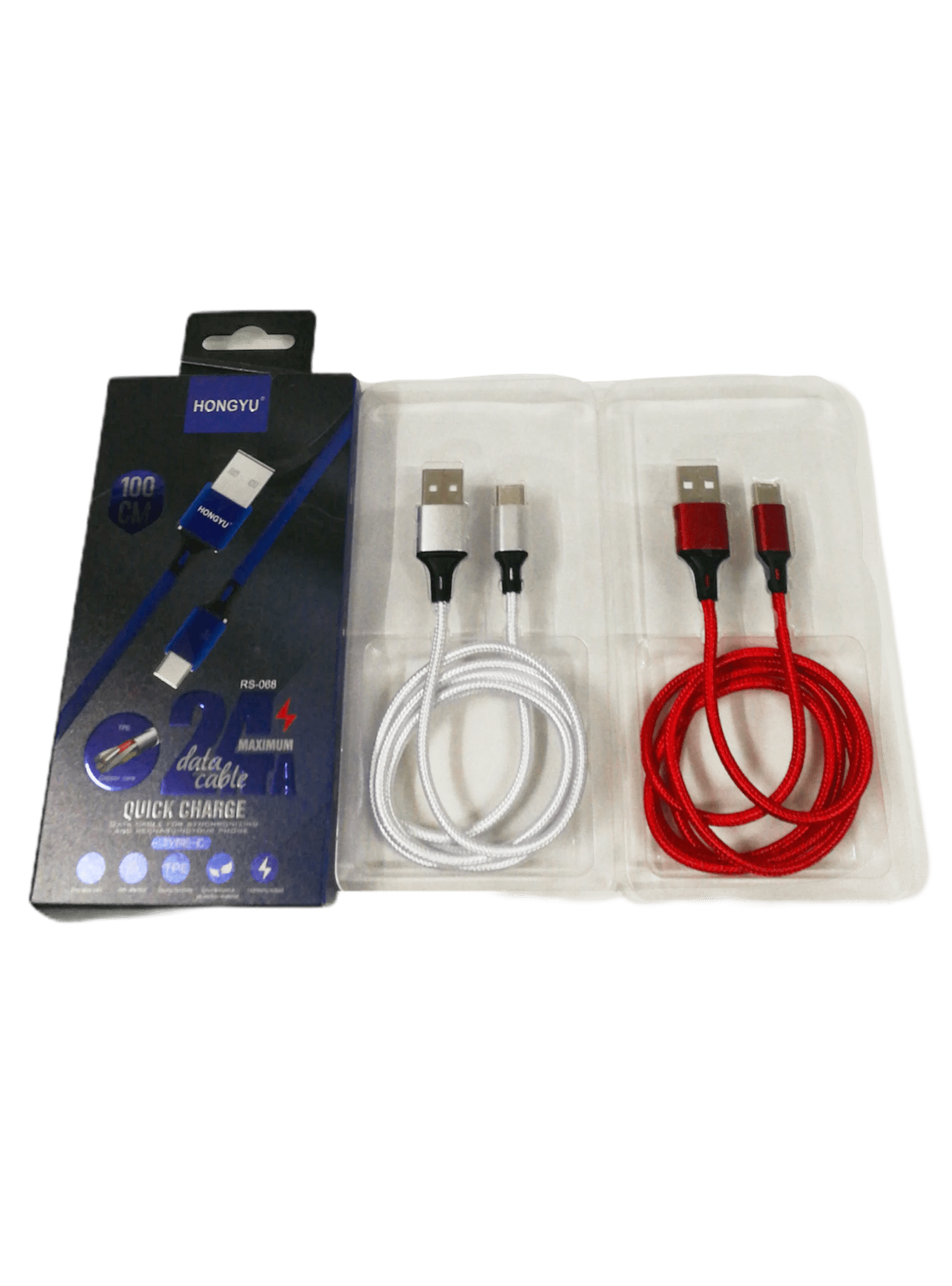 LOT DE 12 - USB-C câble chargeur nylon 2,00€/unité | Grossiste-pro