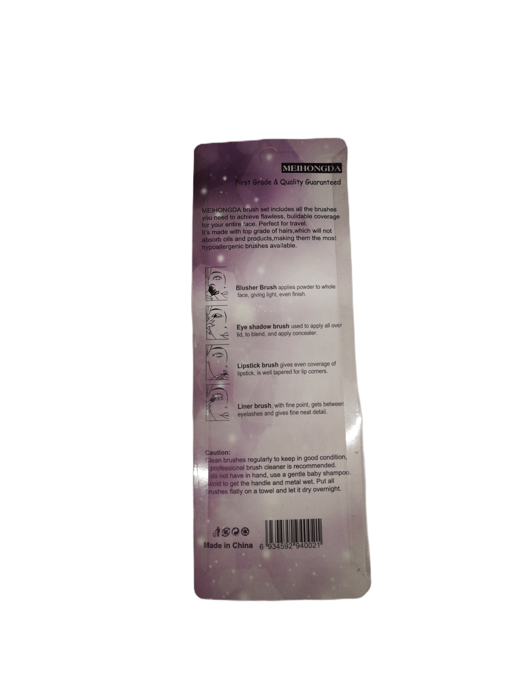 LOT DE 12 - Pinceaux poudre maquillage 0,75€/unité | Grossiste-pro