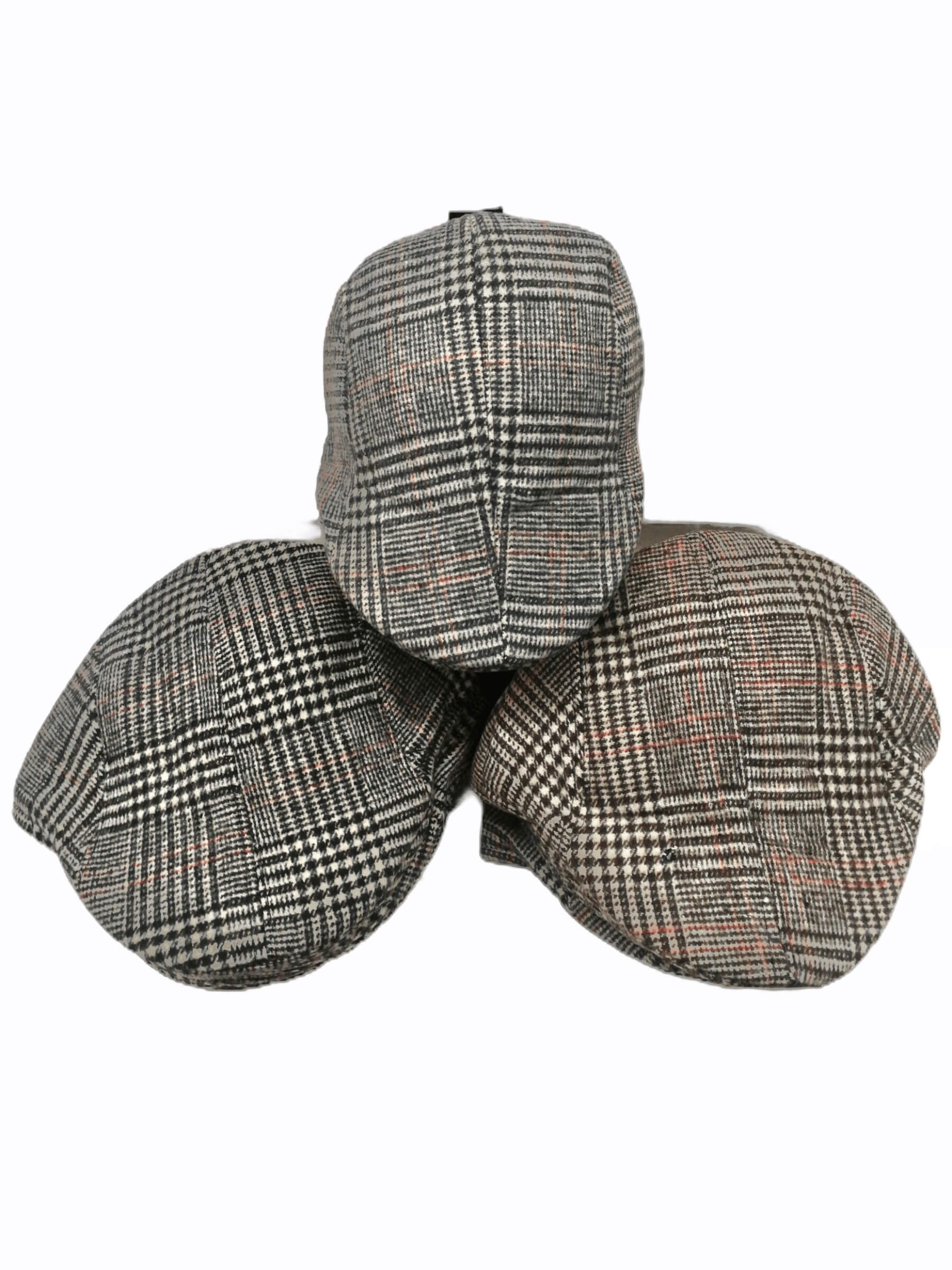 Béret homme motif carreaux prince de galles (x12) 2,50€/unité | Grossiste-pro