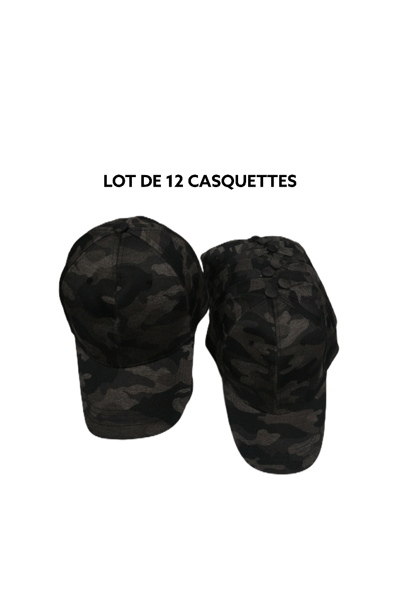 LOT DE 12 - casquettes motif militaire 2,90€/unité - Grossiste-pro