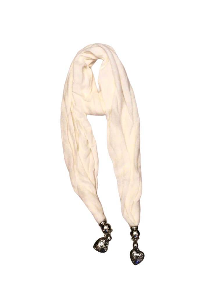 Echarpe bijou motif coeur (x12) 2,00€/unité | Grossiste-pro