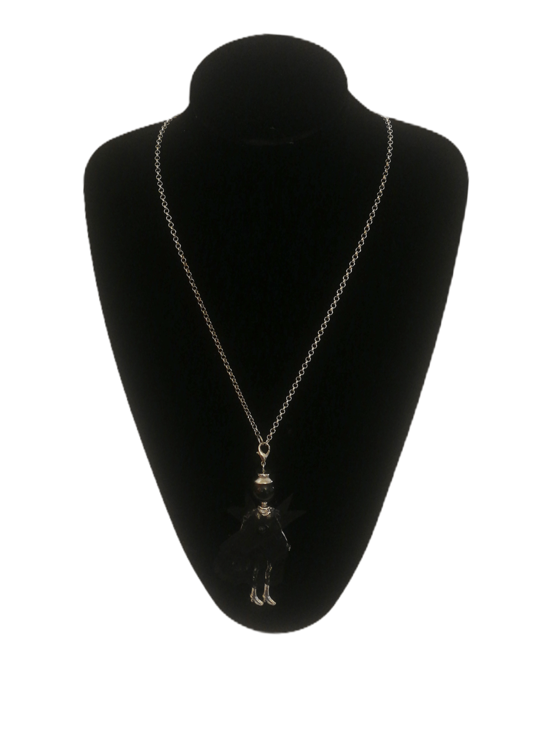 DESTOCKAGE Colliers sautoir pendentif poupée robe tissu (x12) 1,50€/unité | Grossiste-pro