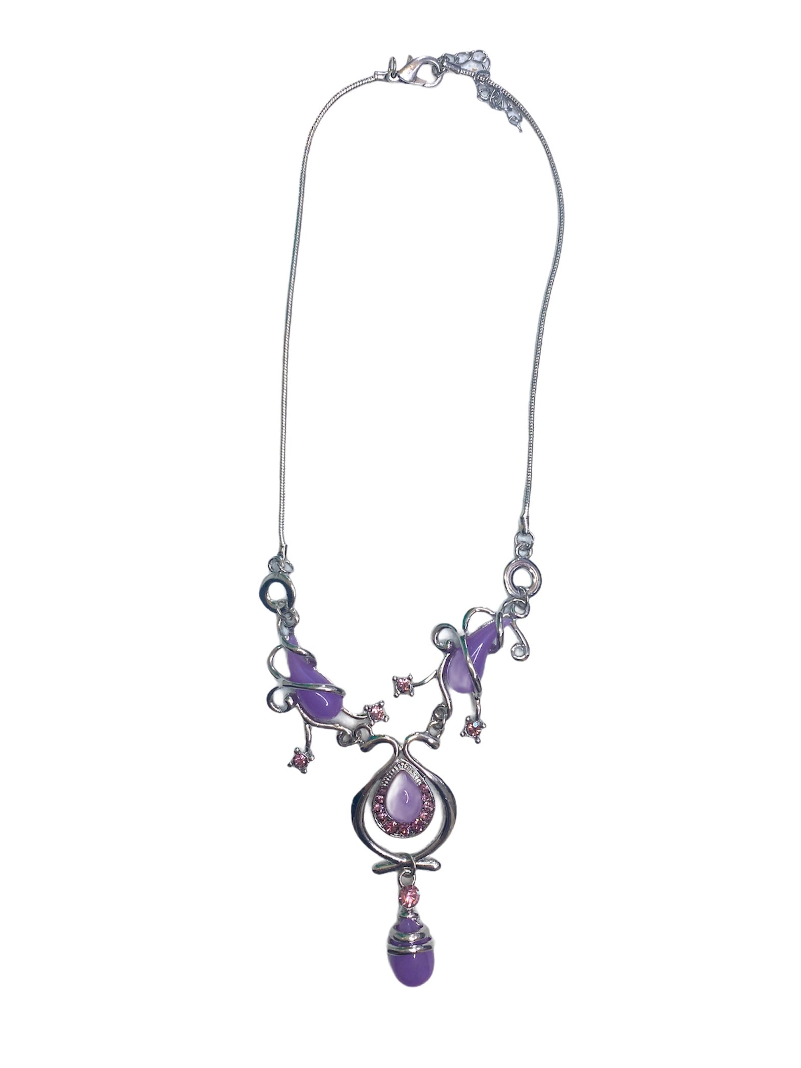 Collier fantaisie spirale couleurs mélangées (x6)