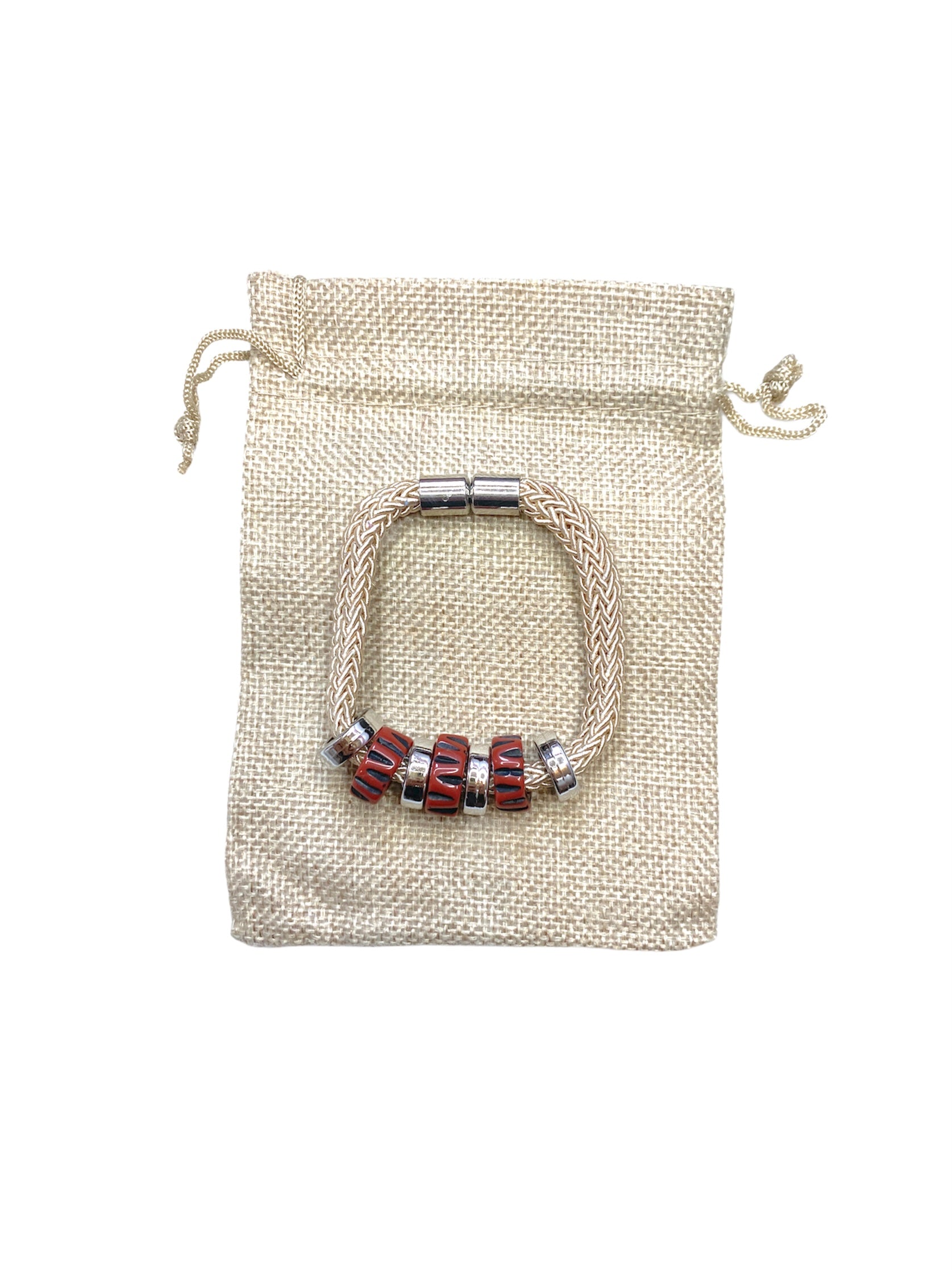 Bracelet fantaisie tresse rond couleurs mélange #ZBR120(x12)