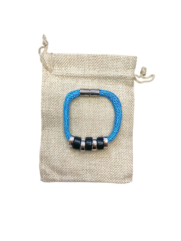 Bracelet fantaisie tresse rond couleurs mélange #ZBR120(x12)