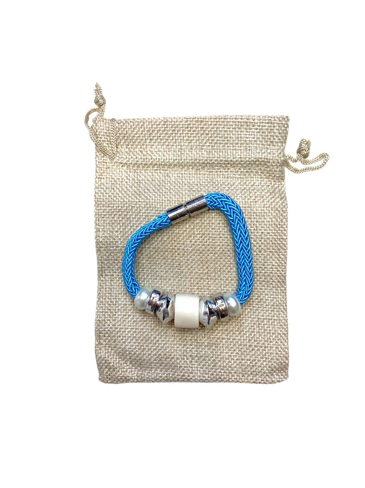 Bracelet fantaisie tresse perle couleurs au choix #ZBR220(x12)