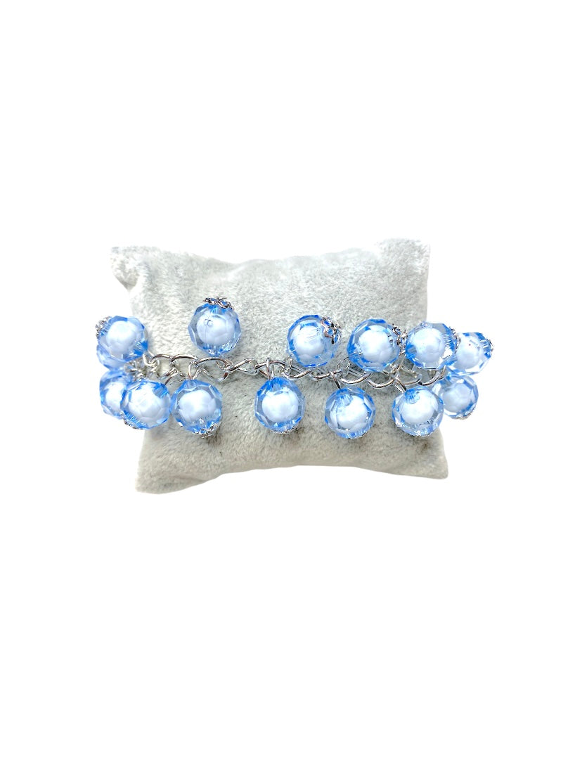 Bracelet fantaisie boules couleurs mélangées (x24)
