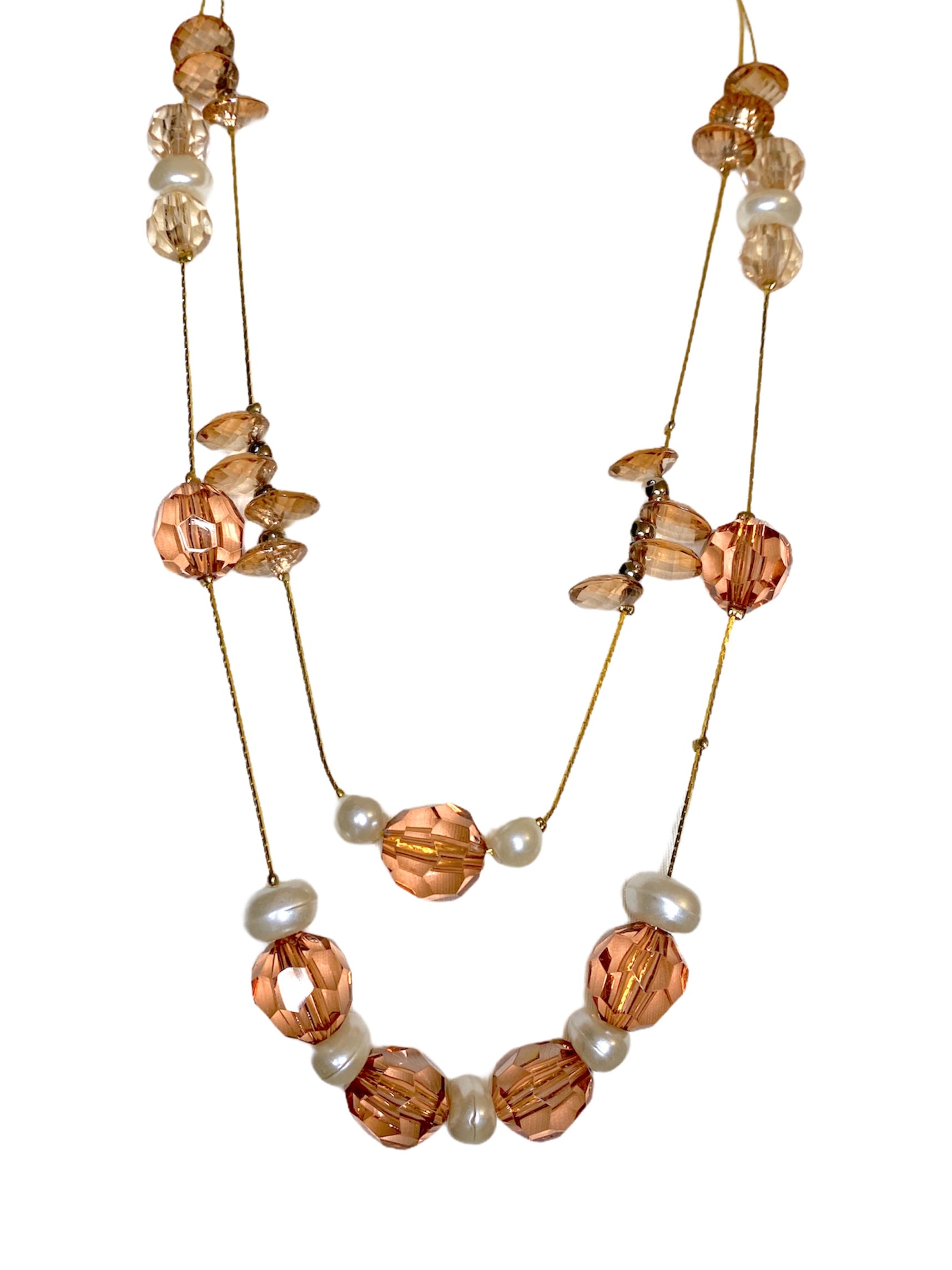 Collier sautoir fantaisie perles #CSF11