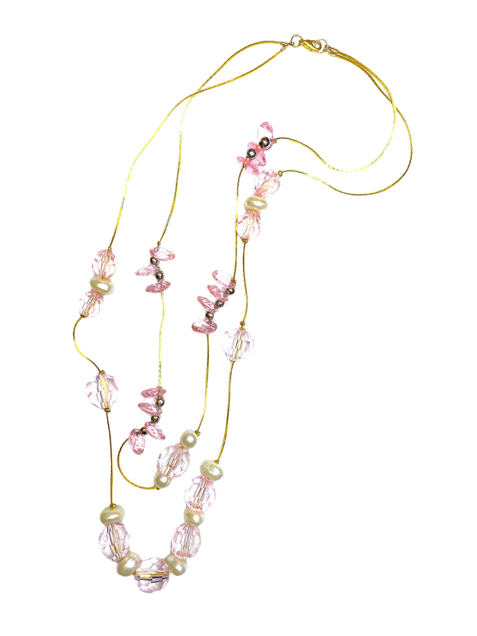 Collier sautoir fantaisie perles #CSF15