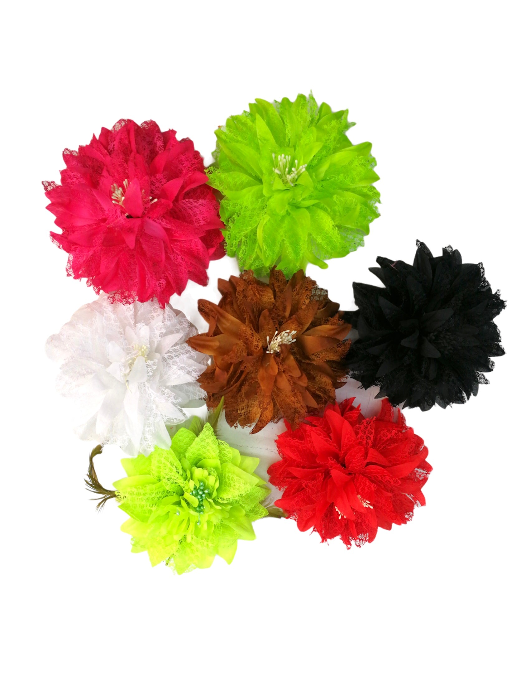 Barrettes fleur (x12)