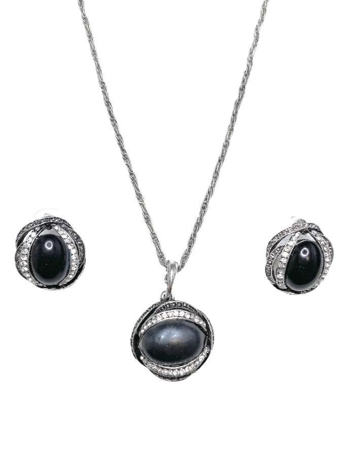 Parure fresque boule Collier Boucles d'oreilles