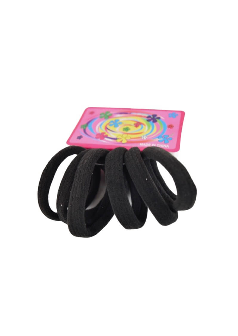 Paquet de 6 Élastiques noirs simples (x12) 0,50€/paquet