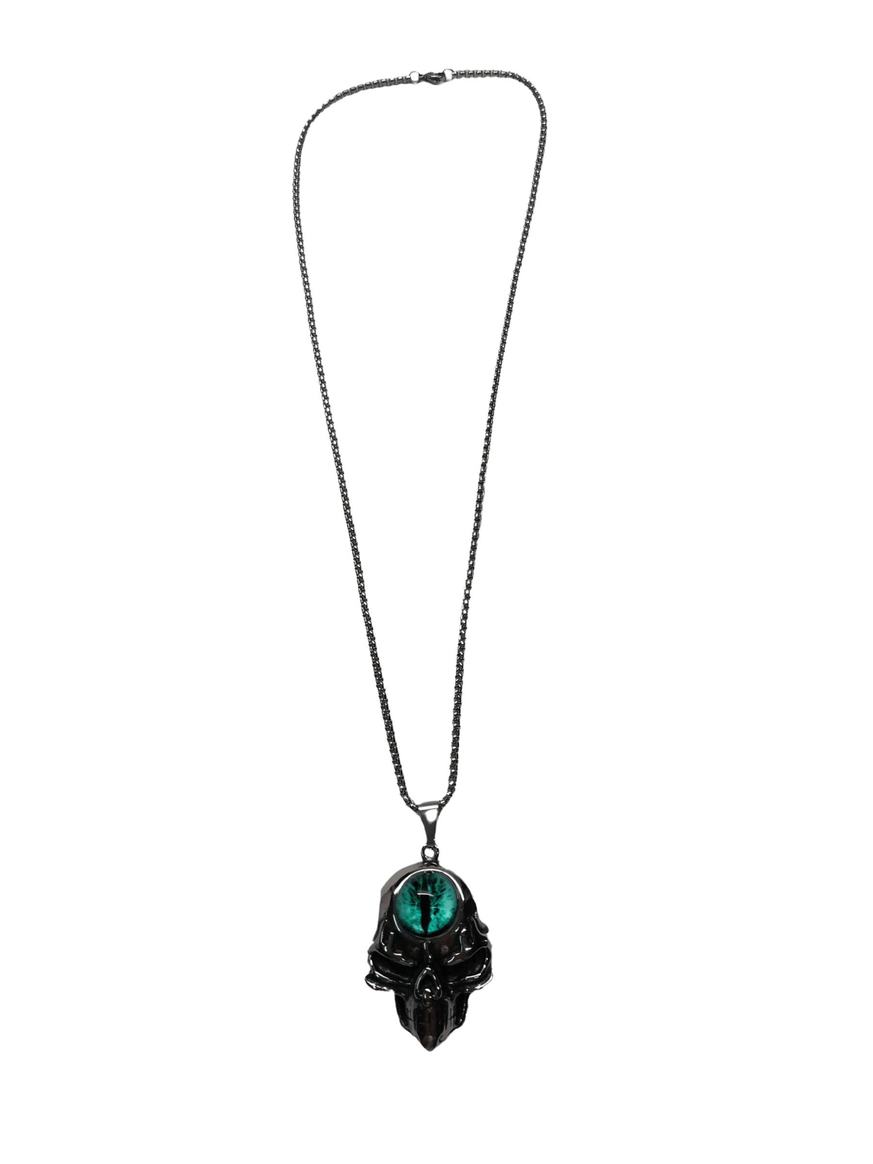 HOMME - LOT DE 2 - Collier pendentif crâne acier inoxydable 5,00€/unité | Grossiste-pro