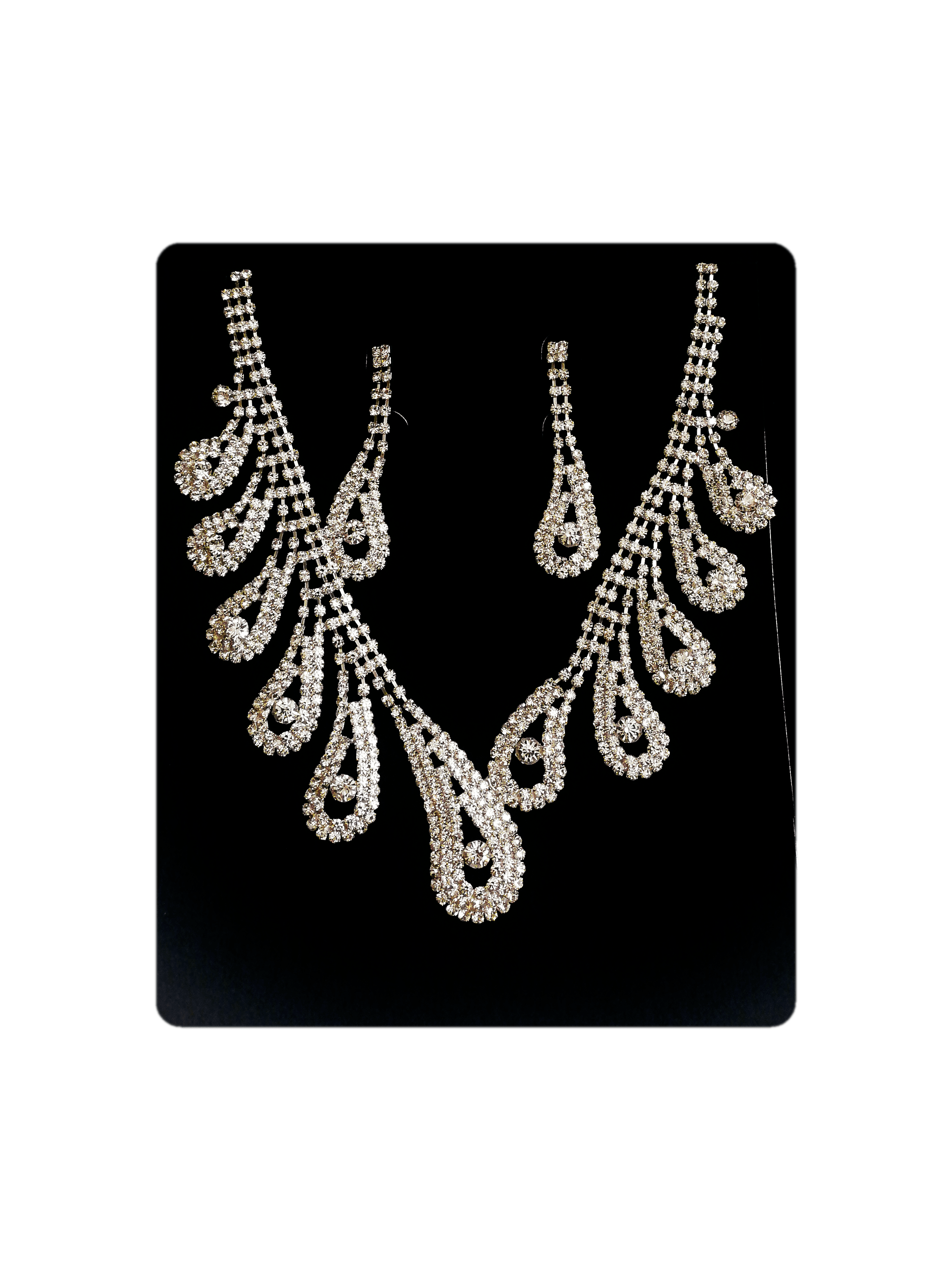 MARIAGE - Parure Félicité (Collier + Boucles d'oreilles) | Grossiste-pro