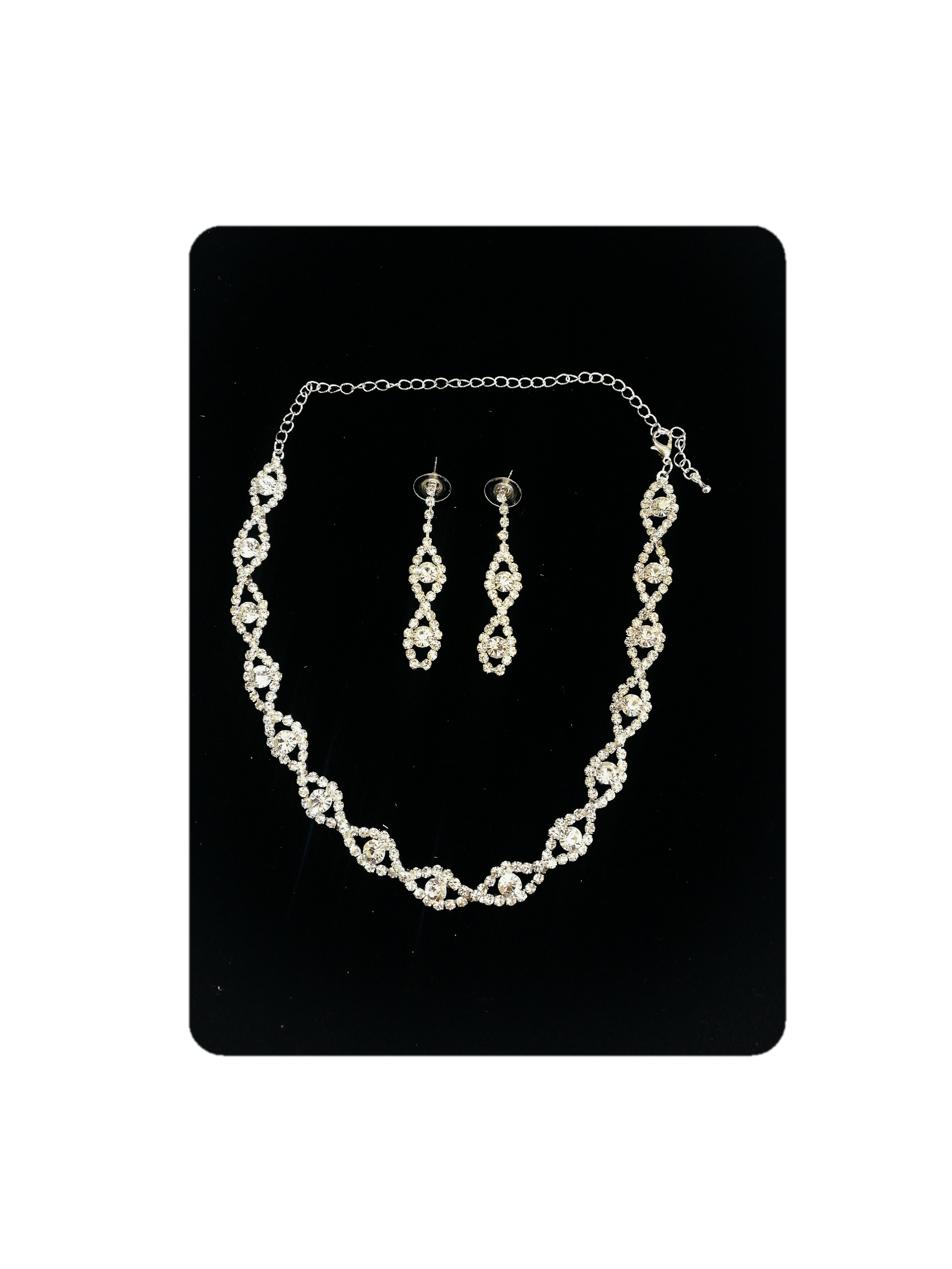 MARIAGE - Parure Salomé (Collier + Boucles d'oreilles) | Grossiste-pro