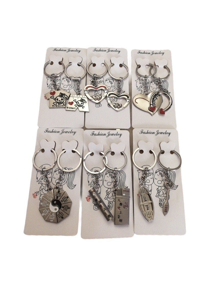 LOT DE 12 - paire Porte-clé duo à partager 1,80€/paire | Grossiste-pro