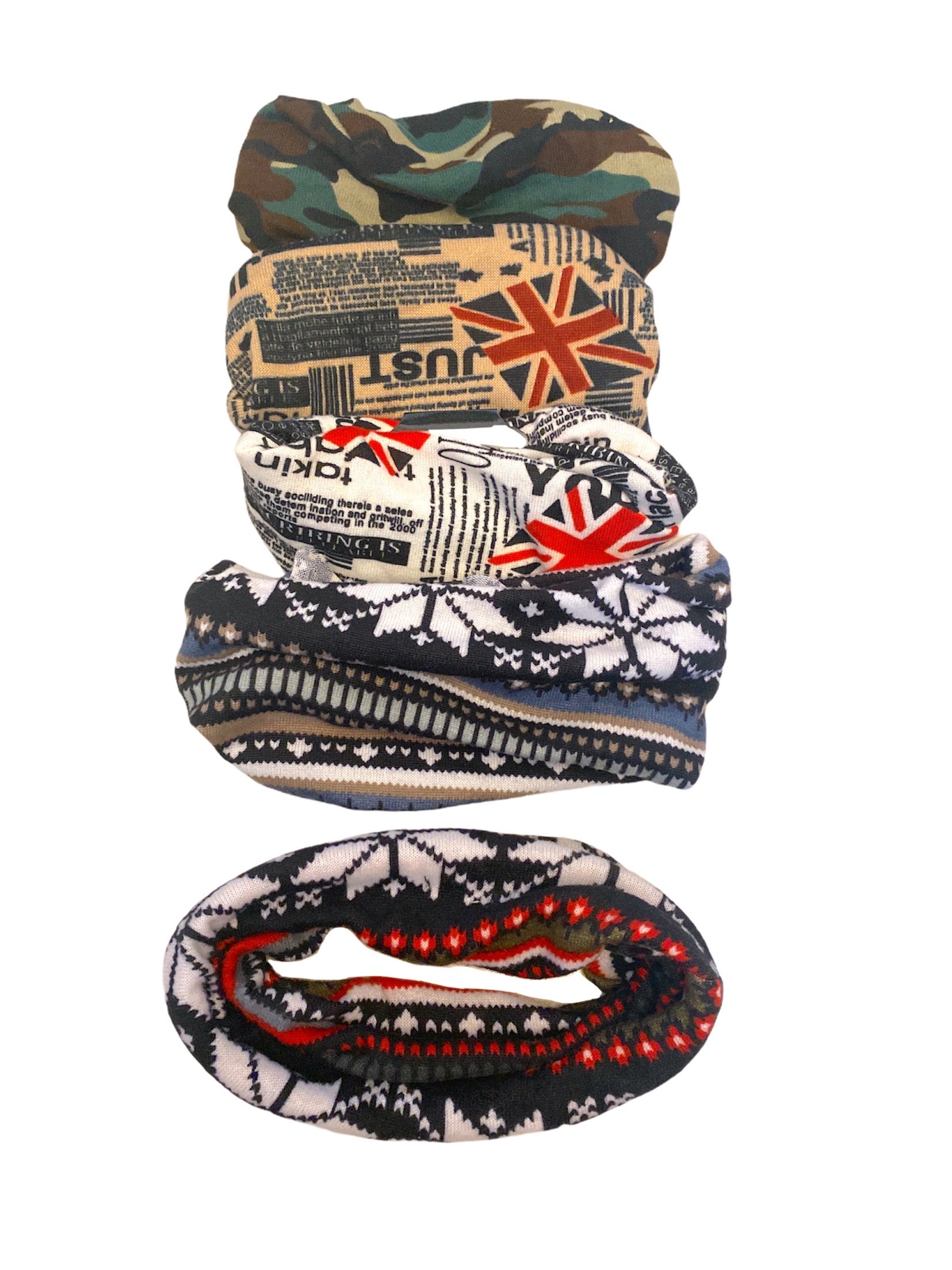 Snood tour de cou motif (x12)