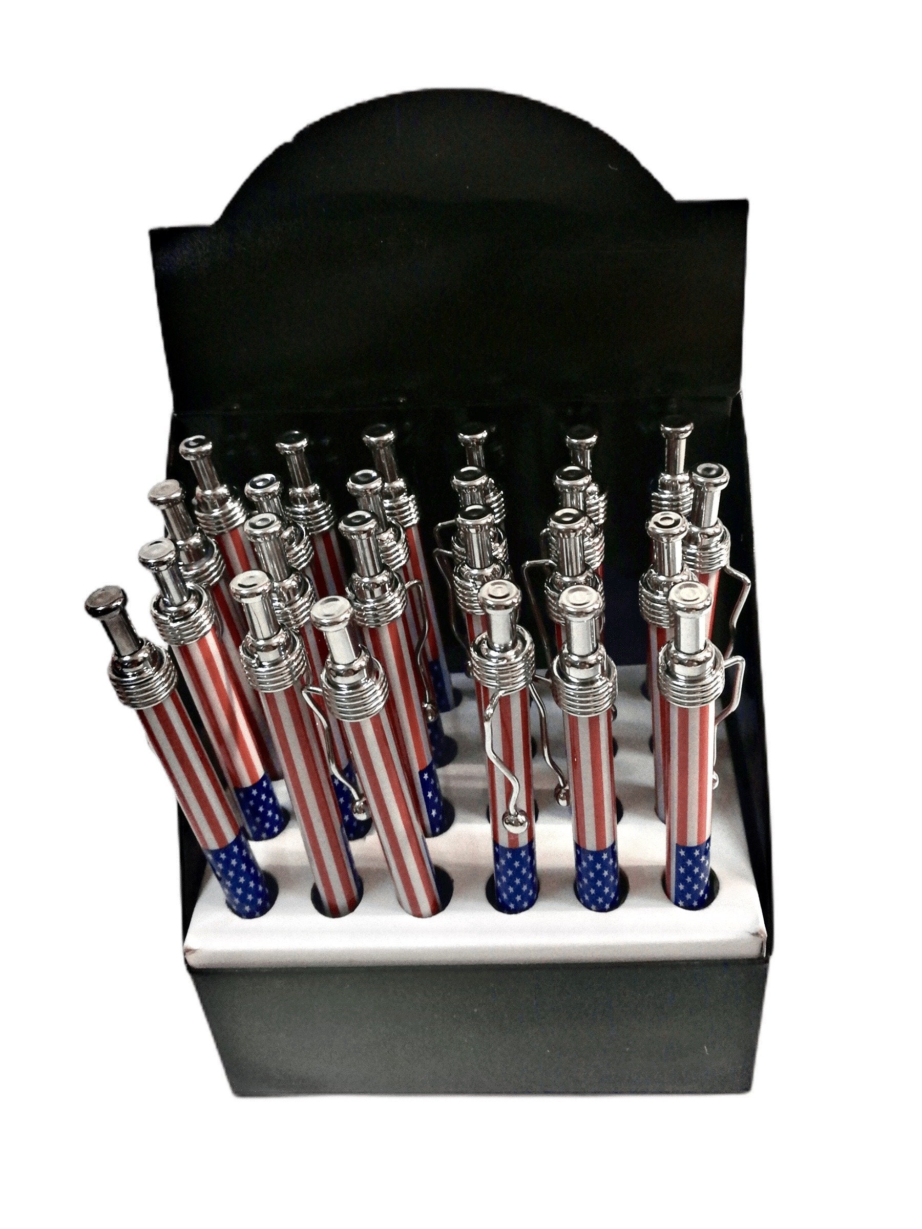DESTOCKAGE Stylos drapeau USA (x24)   0,50€/unité | Grossiste-pro