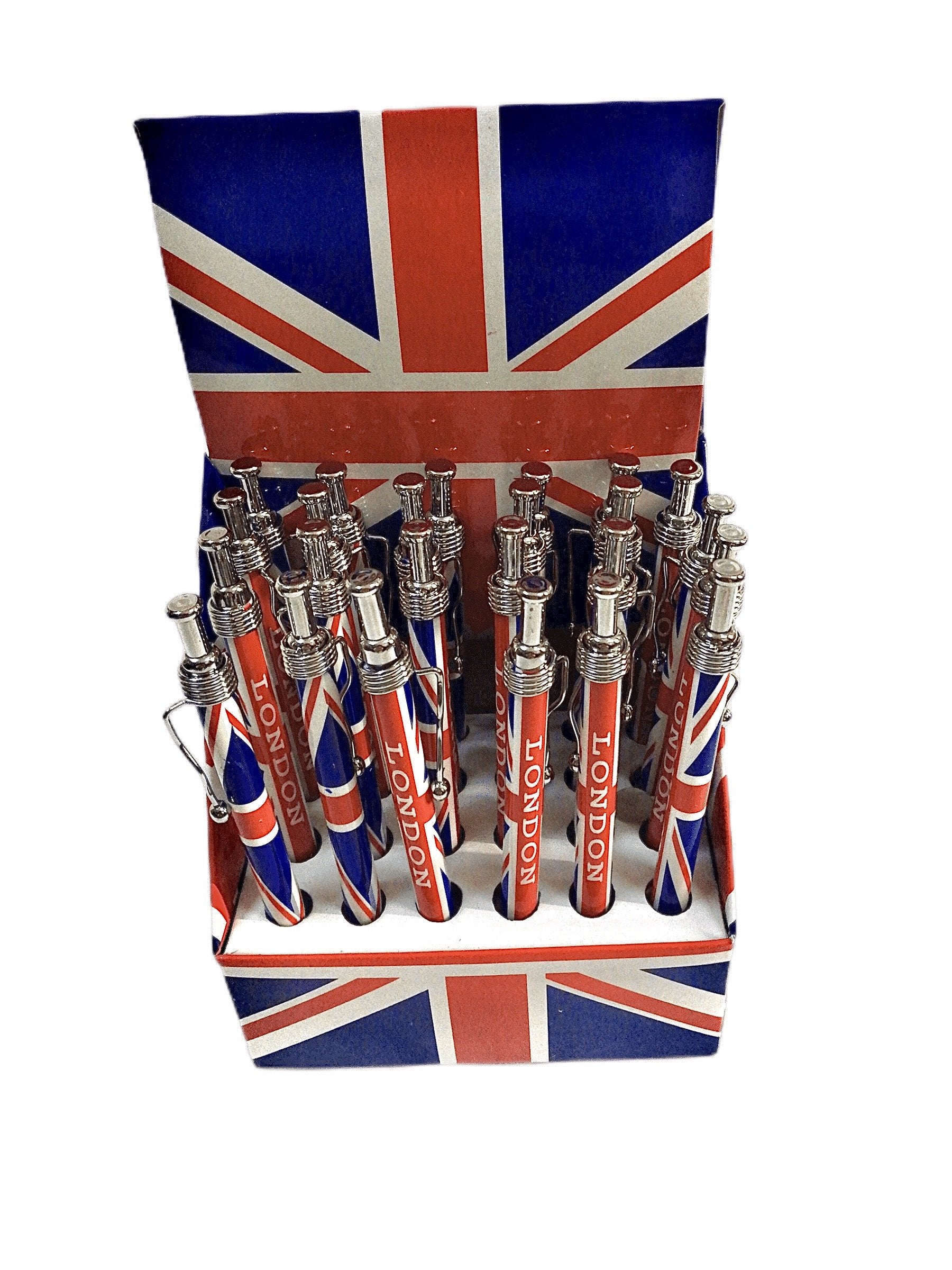 DESTOCKAGE Stylo drapeau Royaume-uni    (x24) 0,50€/unité | Grossiste-pro