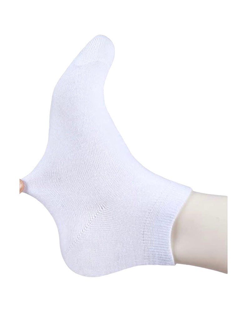 FEMME Chaussettes blanches courtes en coton (x24)
