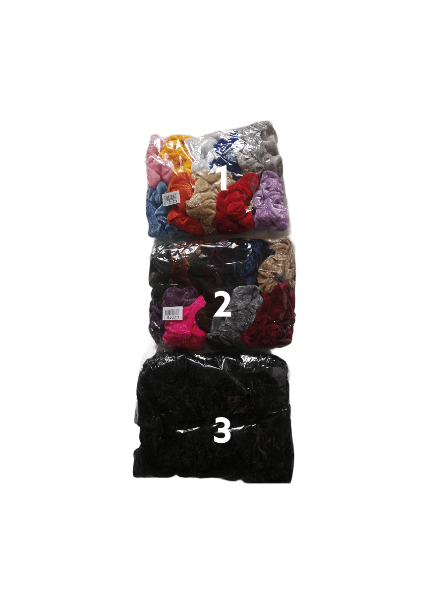 LOT DE 20 - Chouchou vintage style velours 0,30€/unité | Grossiste-pro