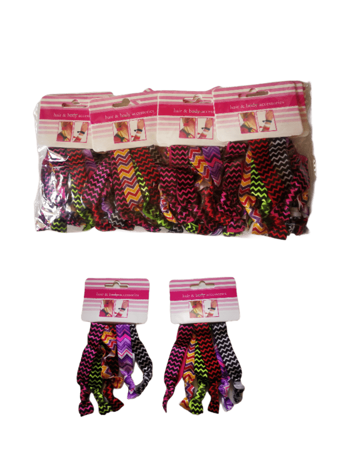 LOT DE 12 PAQUETS - Élastiques cheveux (x5) 0,75€/paquet | Grossiste-pro