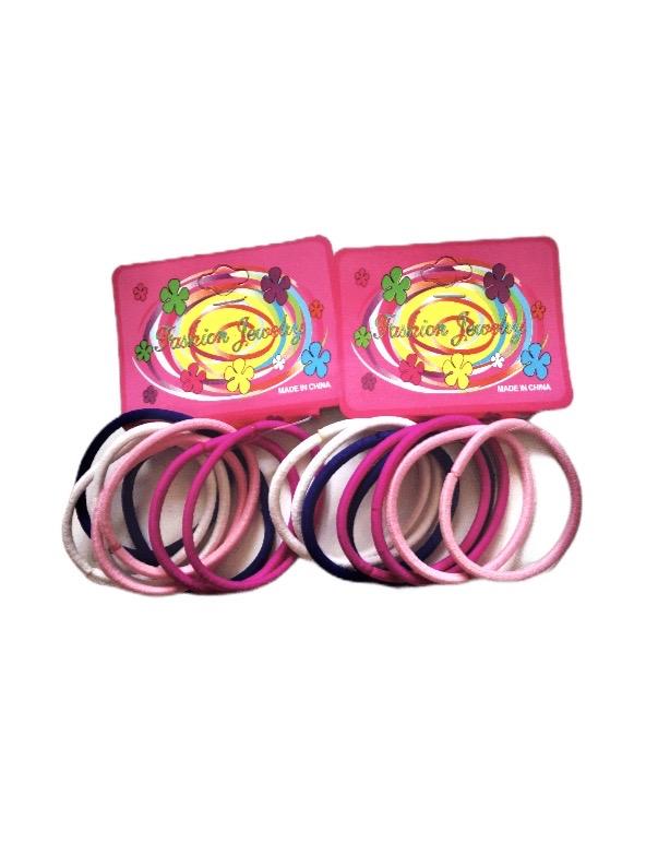 LOT DE 12 PAQUETS - Élastiques cheveux rose (x8)    0,50€/paquet | Grossiste-pro