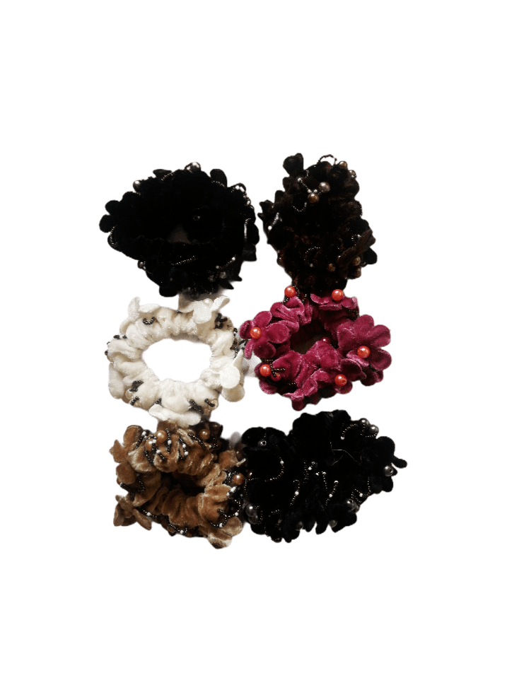 DESTOCKAGE LOT DE 12 - Chouchou cheveux froufrou     0,42€/unité - Grossiste-pro